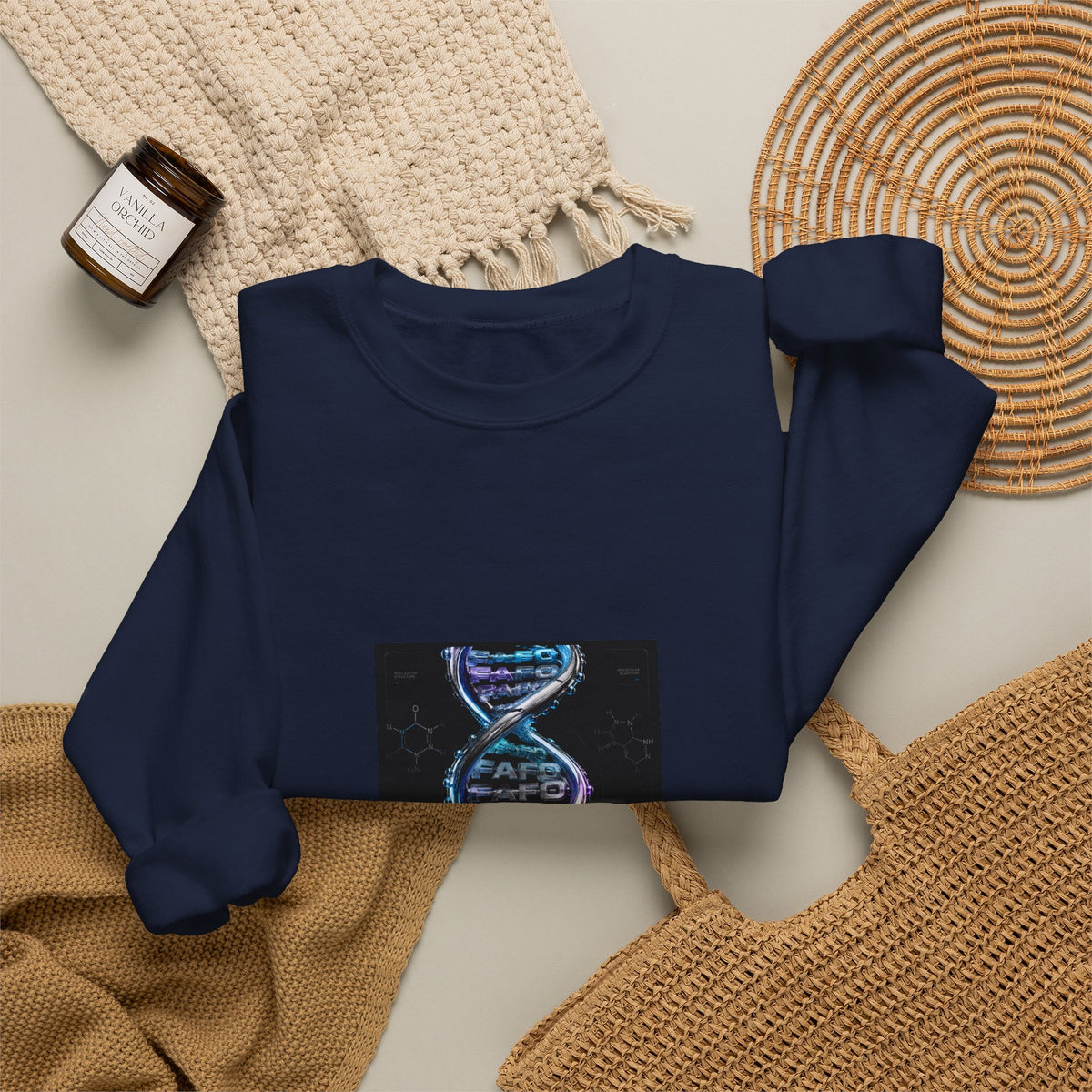 DNA Strand Graphic Sweatshirt — Paleo Ancestry Science Crewneck