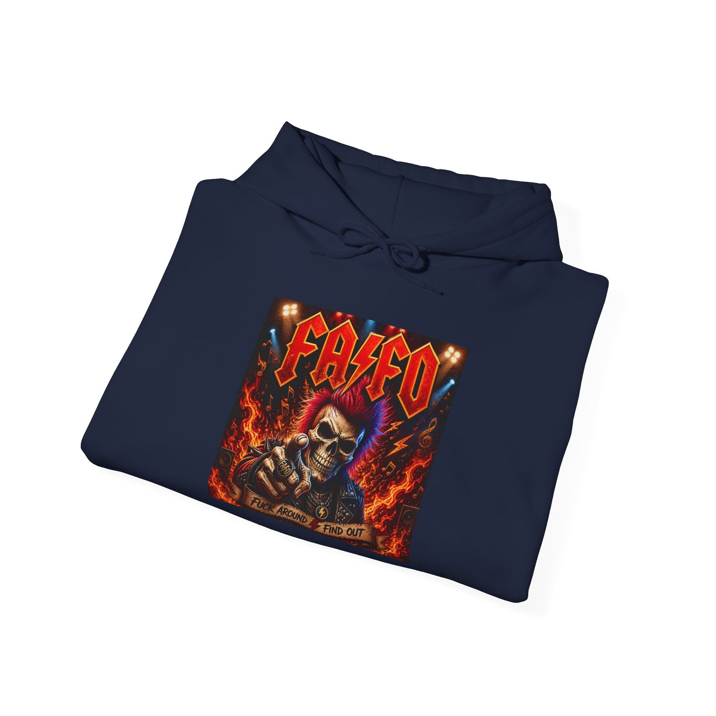 Skull Flames Hoodie — Retro Red Devil Graphic Pullover