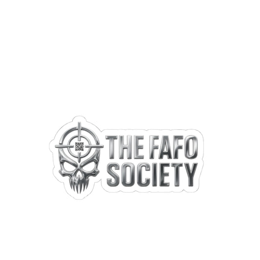 The FAFO Society Skull Logo Sticker — Kiss-Cut Vinyl Decal
