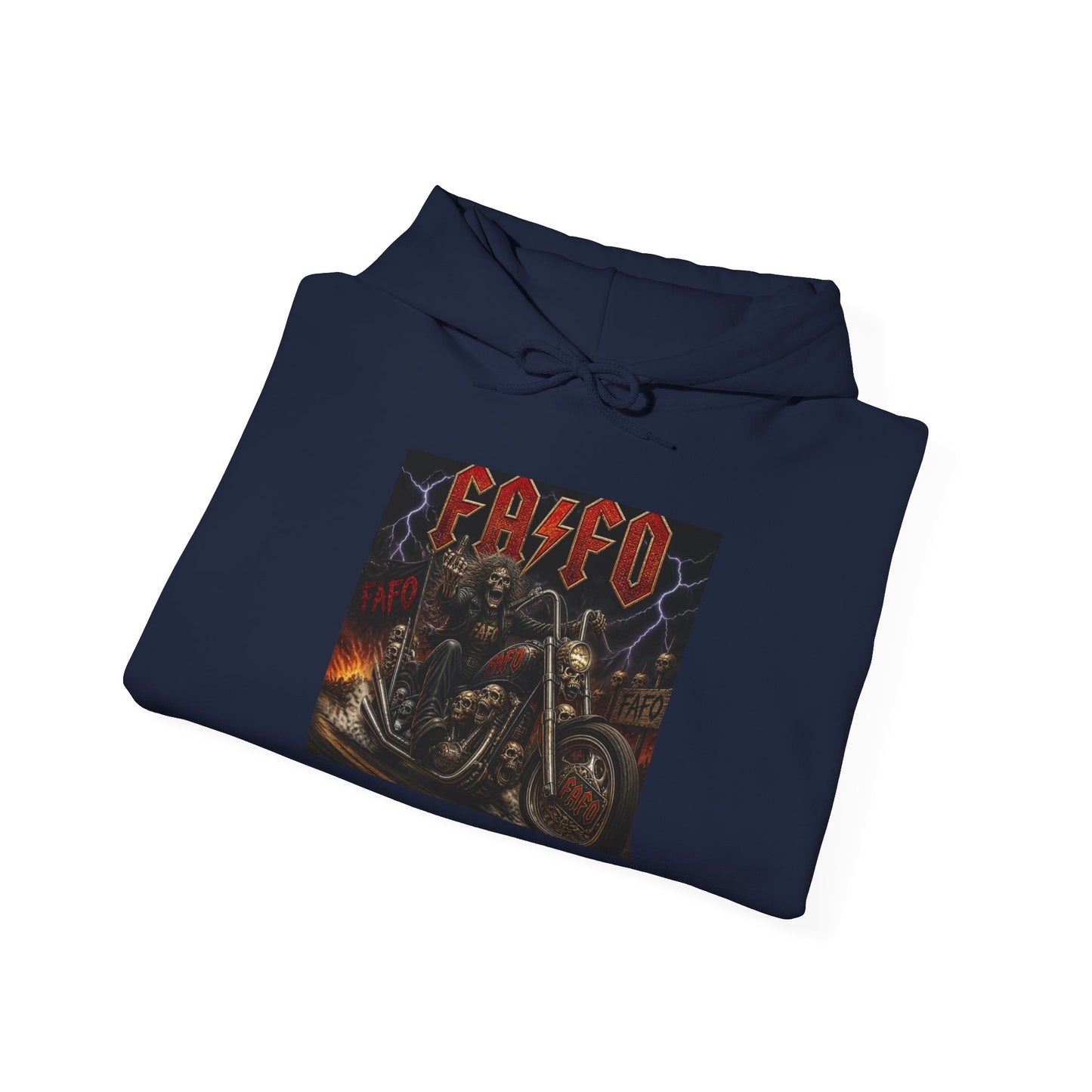 Motorcycle Skull Hoodie — Fiery Biker Graphic Sweatshirt