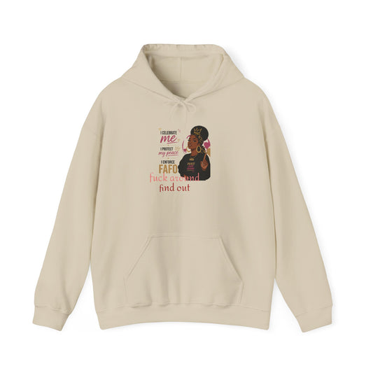 Empowered Woman Hoodie – “Me I Protect My People, I Defend My People” Graphic Sweatshirt