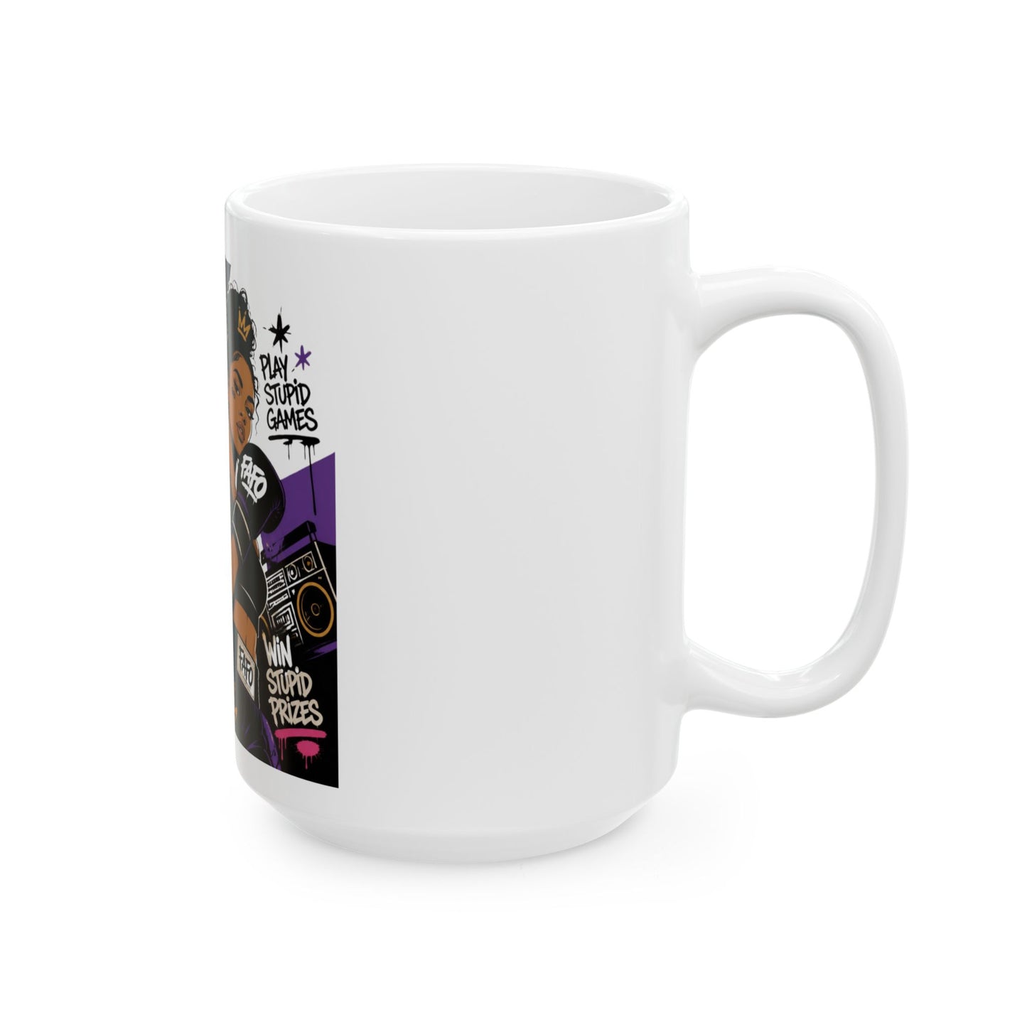 Boxing Queens Ceramic Mug — Empowerment Graphic Coffee Cup (11oz, 15oz)