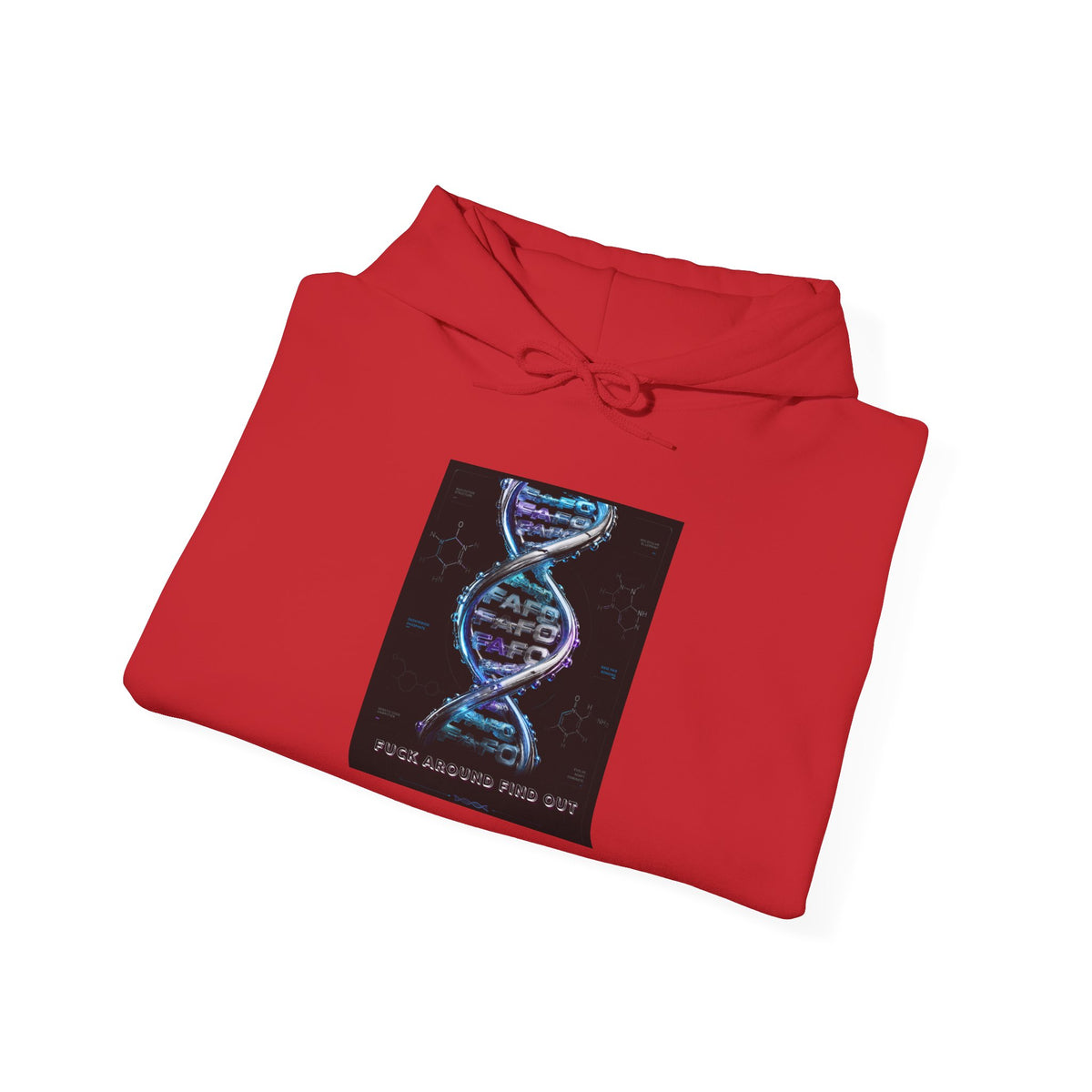 Hoodie — DNA Spiral Graphic "The FaFo Society" Back Logo