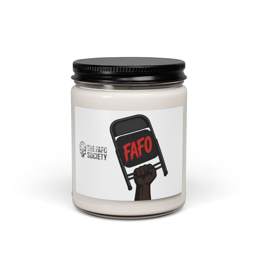 FAFO Protest Soy Candle — 9oz Scented Jar (Bold Activist Design)