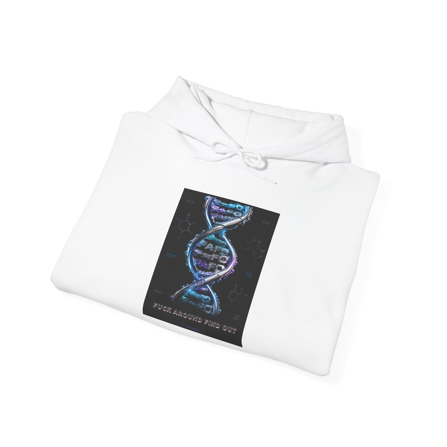 DNA Strand Graphic Hoodie — "Your Grandma Was an Ape" Science Humor Sweatshirt