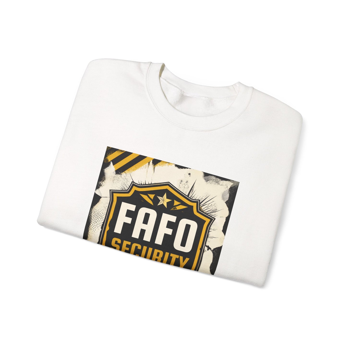 FAFO Security Crewneck Sweatshirt — Bold Shield Graphic Pullover