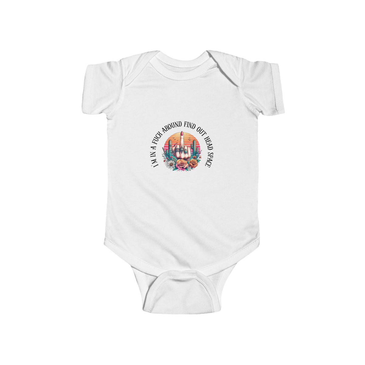 Infant Bodysuit — "Proud Member of the FAFO Society" Cute Baby Onesie with Vintage Camper Graphic