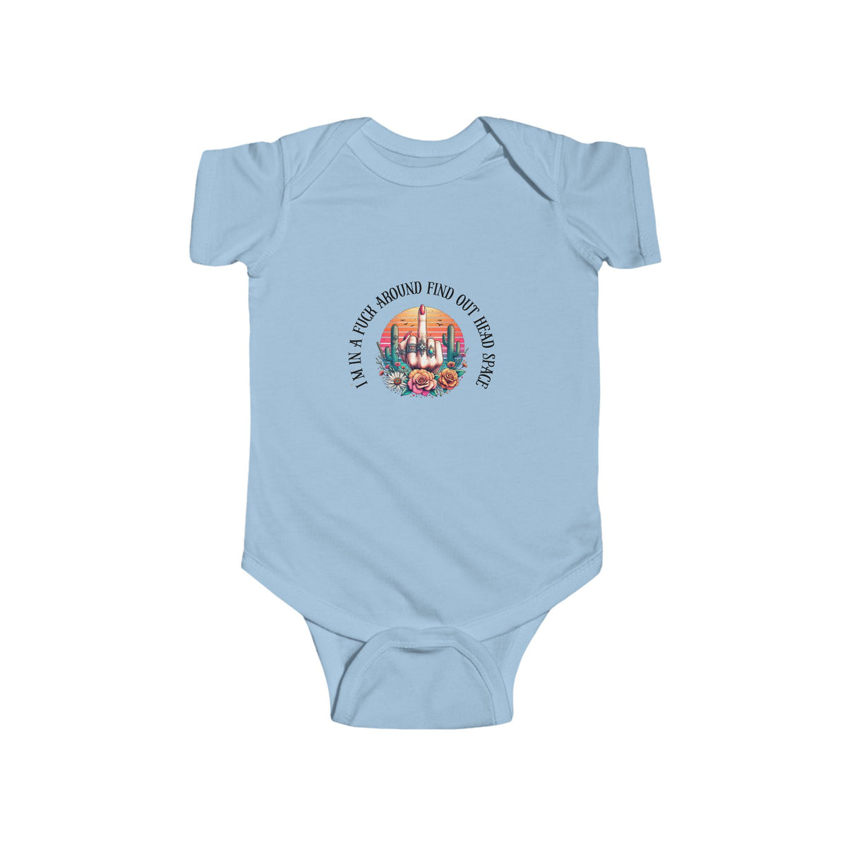 Infant Bodysuit — "Proud Member of the FAFO Society" Cute Baby Onesie with Vintage Camper Graphic