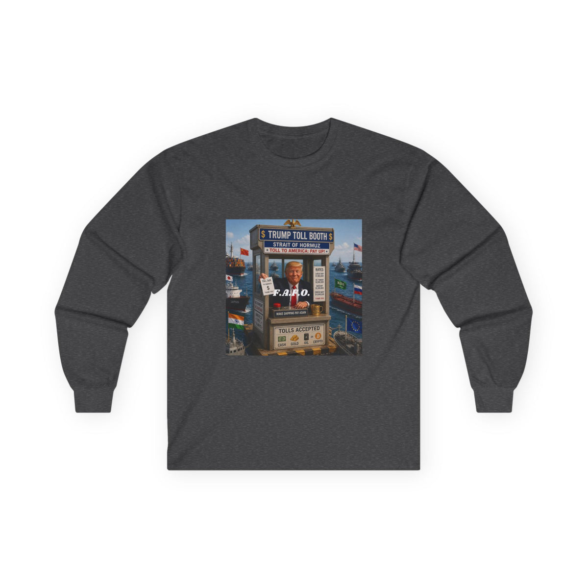 The FAFO Society Long Sleeve Tee — Vintage Carnival Ticket Booth Graphic