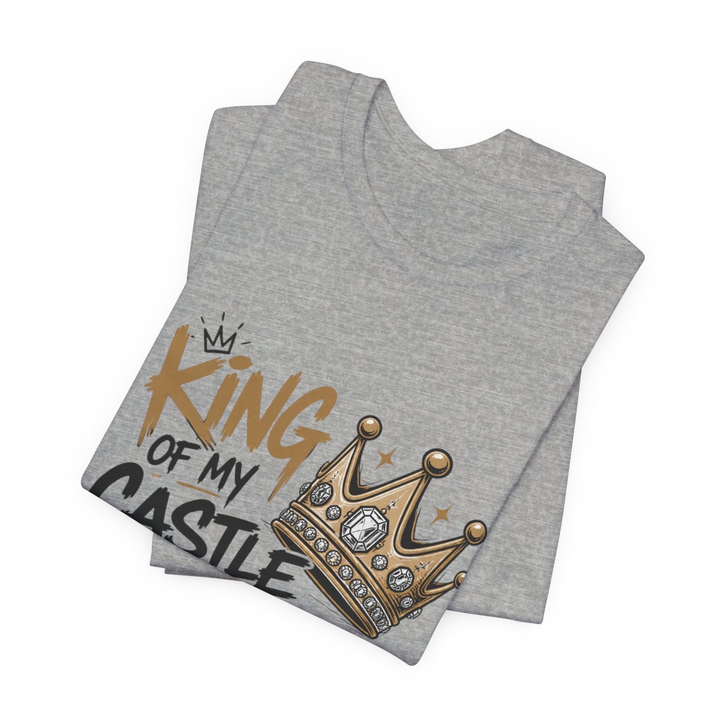 King of the Castle Tee – Retro Crown Graphic Short Sleeve Shirt