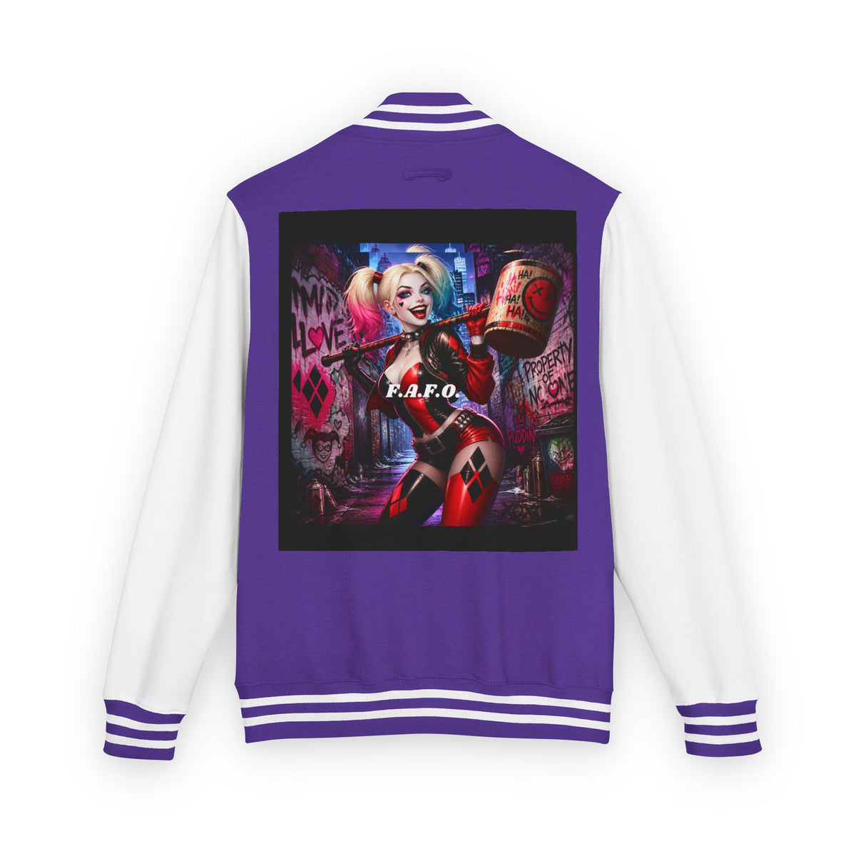 Letterman Jacket — Retro Graphic Back Patch
