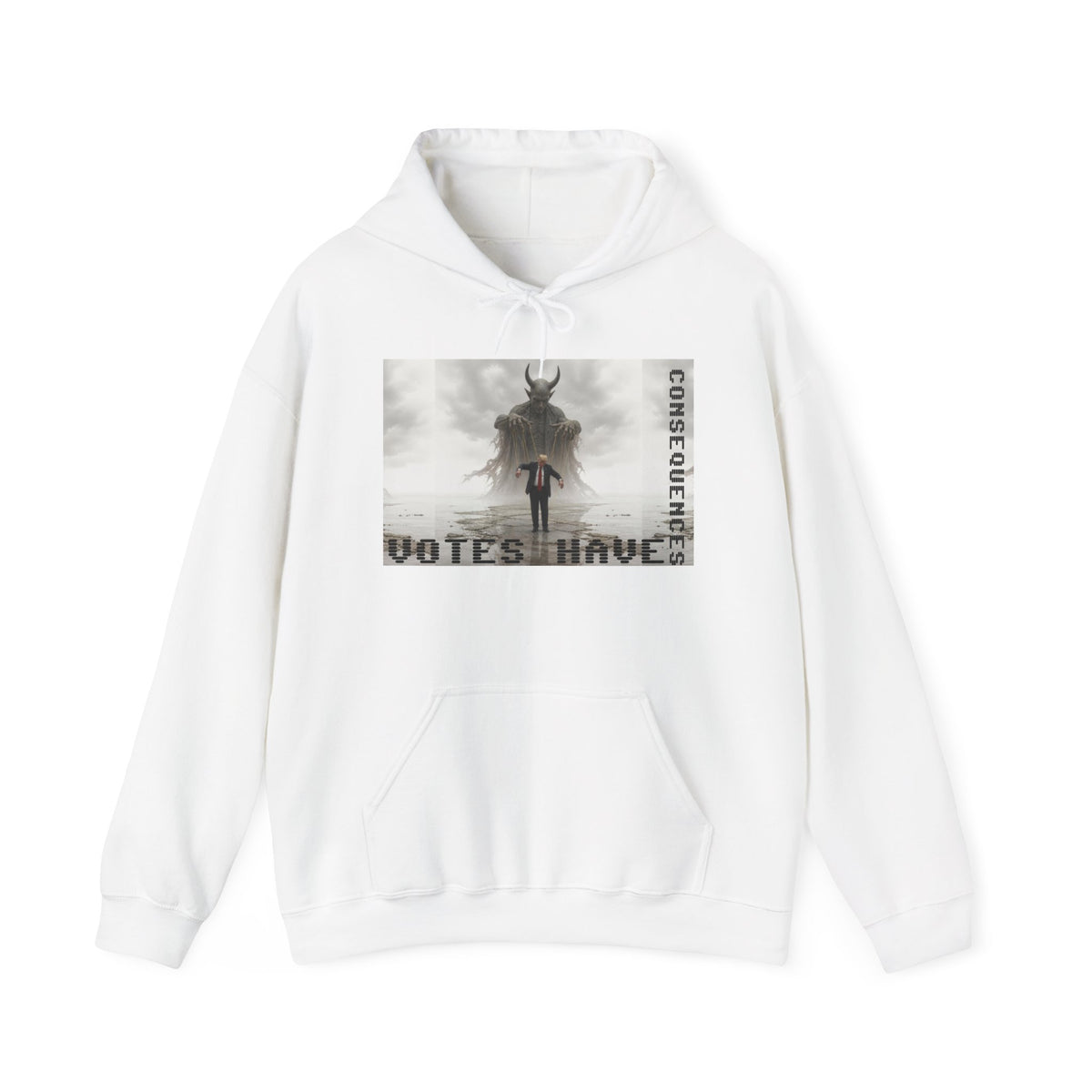 Dystopian Kraken Hoodie — 'Votes Have Consequences' Graphic Pullover