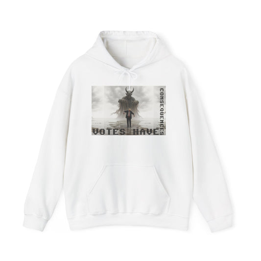 Dystopian Kraken Hoodie — 'Votes Have Consequences' Graphic Pullover