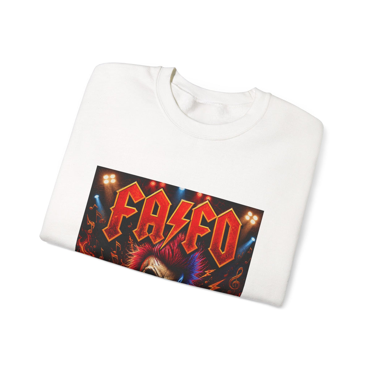 Crewneck Sweatshirt - 'Faded' Grunge Skull Design