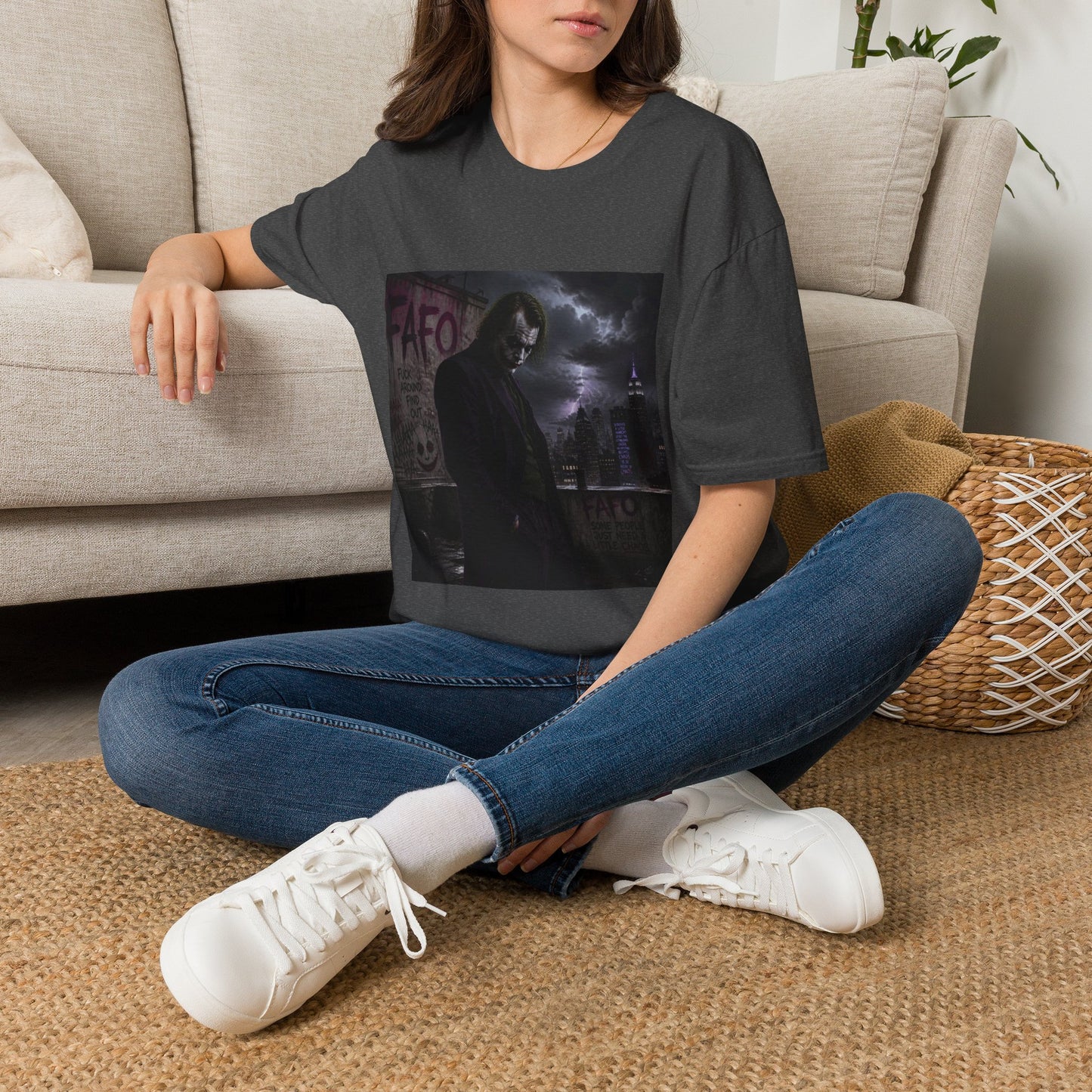 Graphic Tee — Moody Night Joker Portrait T-Shirt