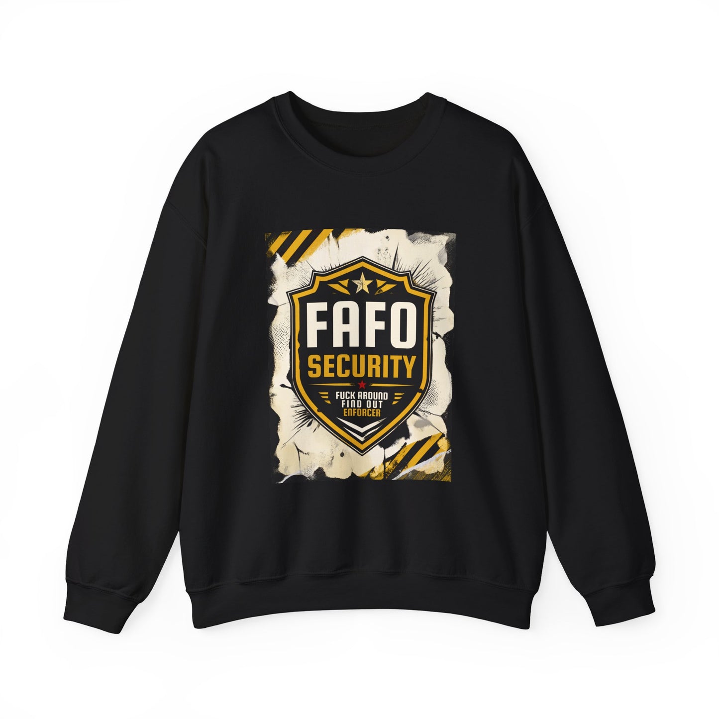 FAFO Security Crewneck Sweatshirt — Bold Shield Graphic Pullover