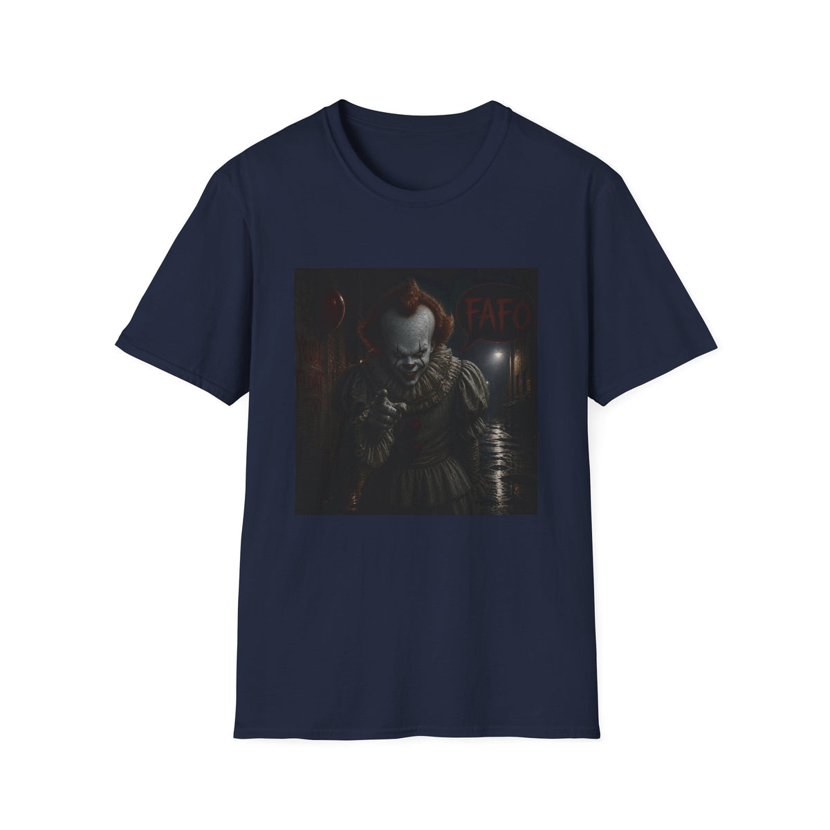 Horror Pennywise Clown T‑Shirt — Dark Creepy Stephen King Inspired Design