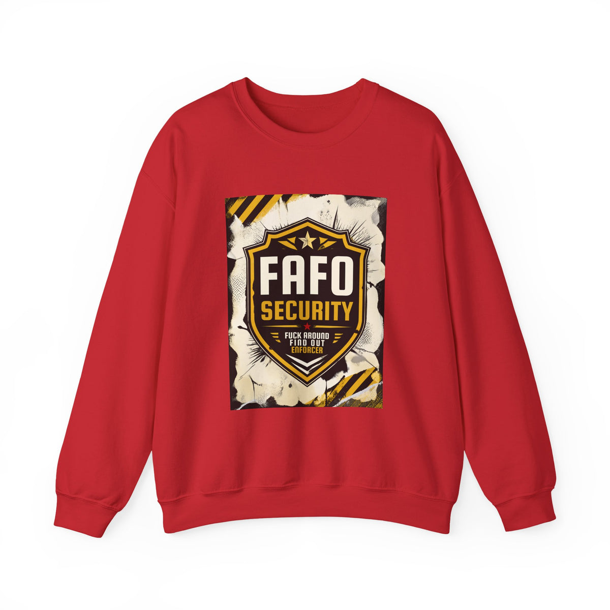 FAFO Security Crewneck Sweatshirt — Bold Badge Graphic Pullover