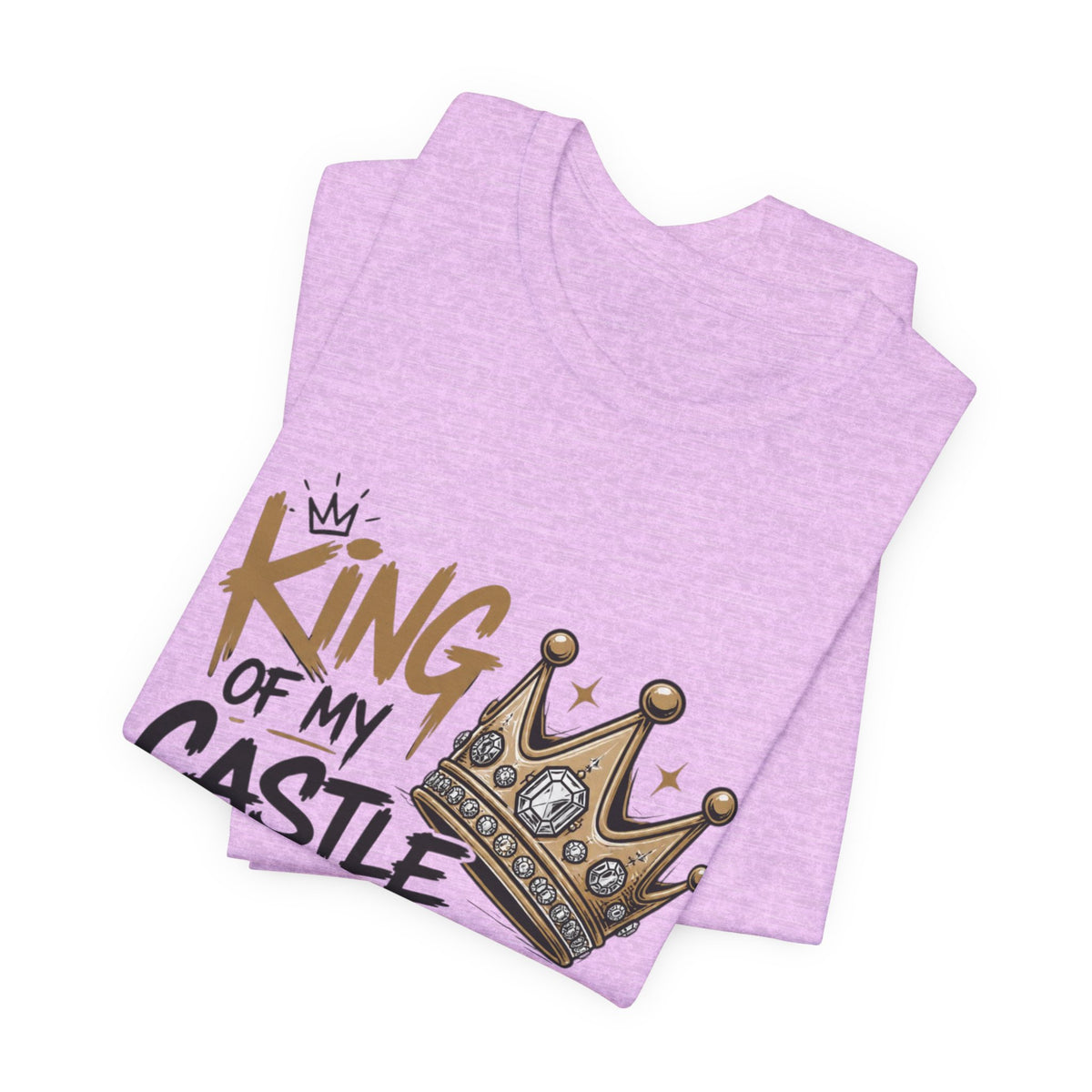 King of the Castle Tee – Retro Crown Graphic Short Sleeve Shirt