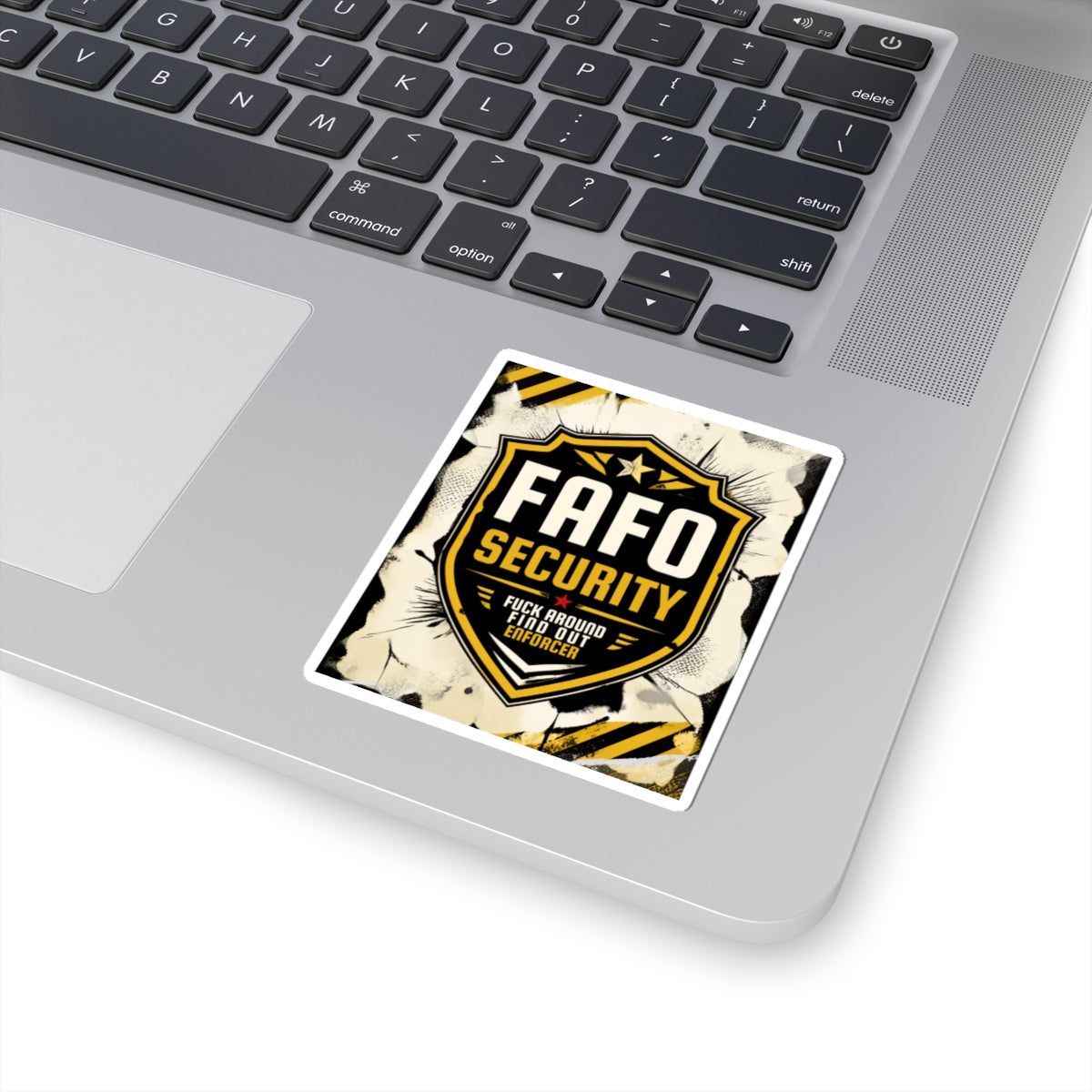 FAFO Security Sticker — 'Fuck Around Find Out' Shield Kiss-Cut Decal