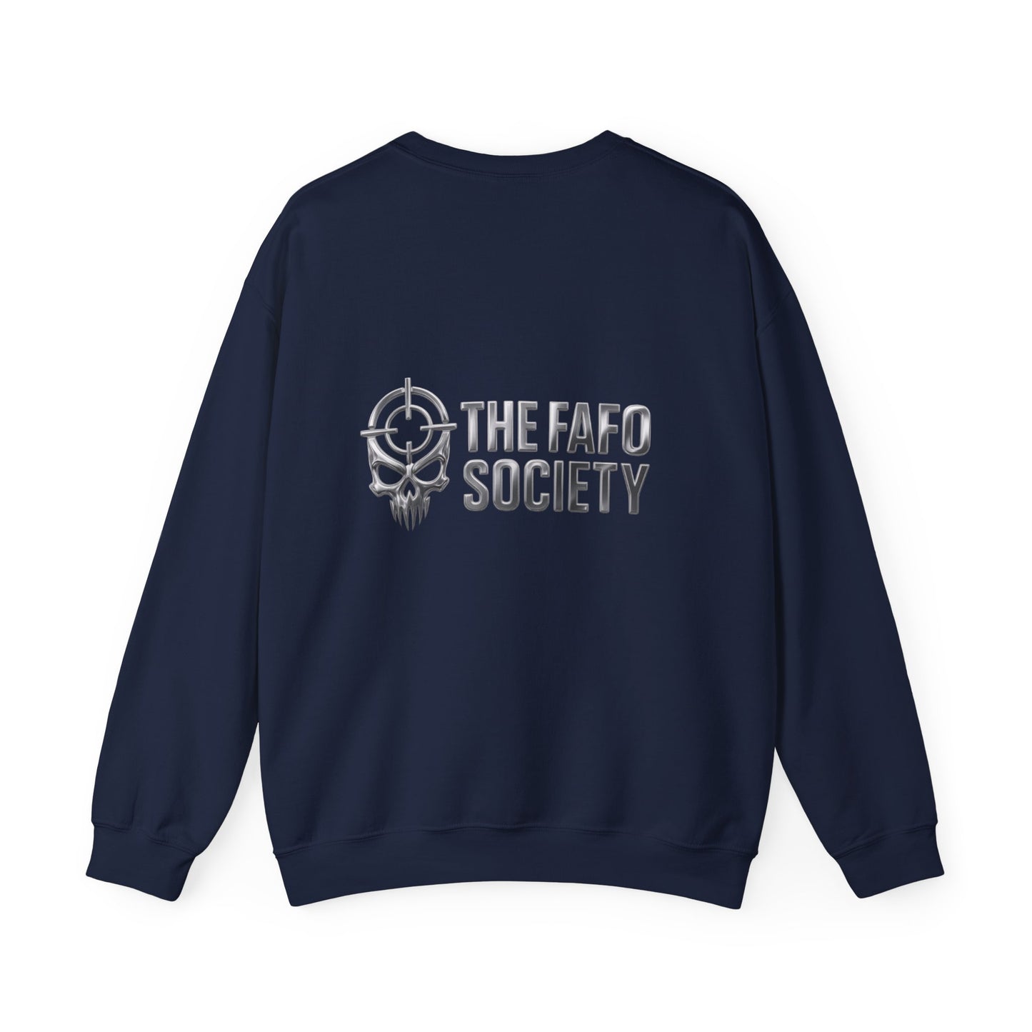 FAFO Society Crewneck Sweatshirt — Raised Fist Chair Graphic