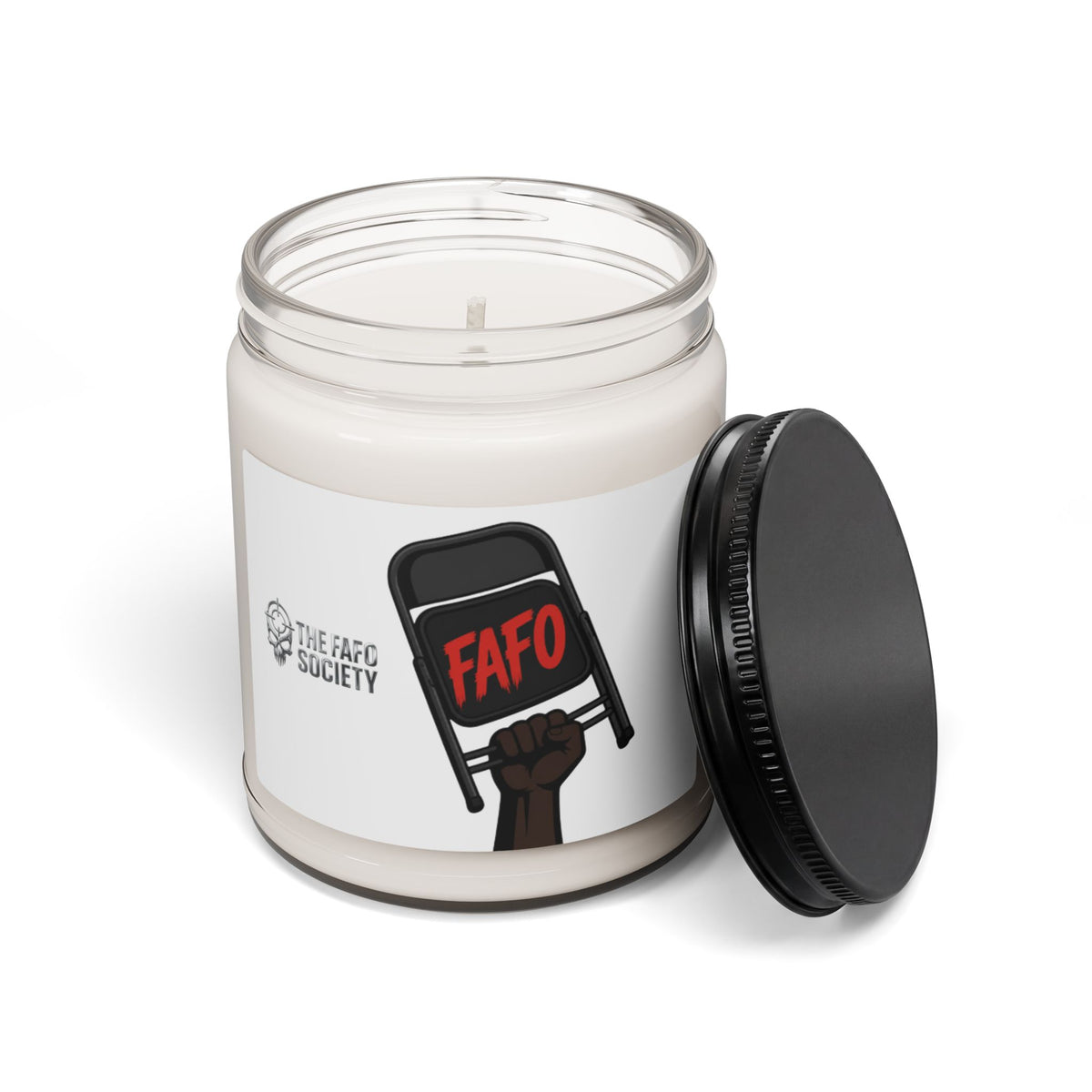 FAFO Protest Soy Candle — 9oz Scented Jar (Bold Activist Design)