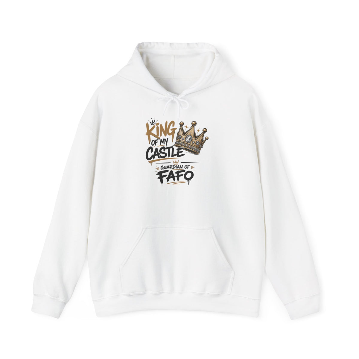 Cozy Crew Crown Hoodie – 'FAFO' Small Chest Graphic