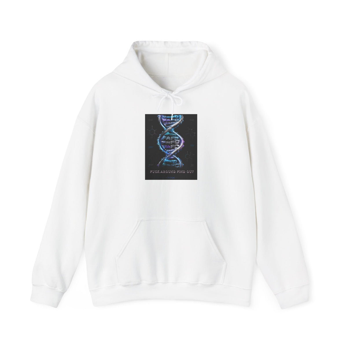 DNA Strand Graphic Hoodie — "Your Grandma Was an Ape" Science Humor Sweatshirt