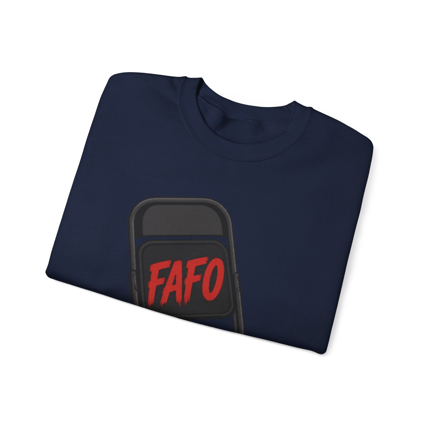 FAFO Society Crewneck Sweatshirt — Raised Fist Chair Graphic