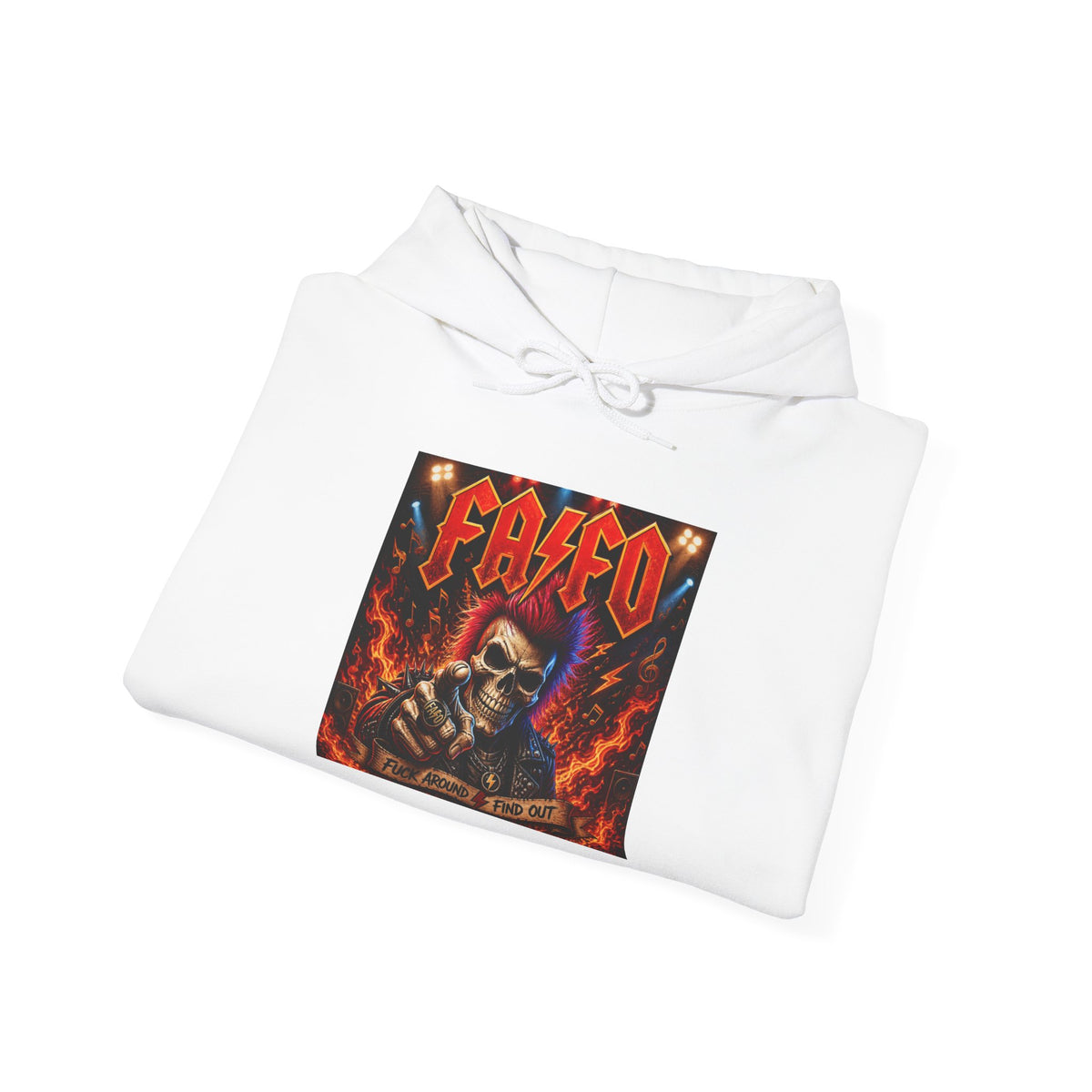 Skull Flames Hoodie — Retro Red Devil Graphic Pullover