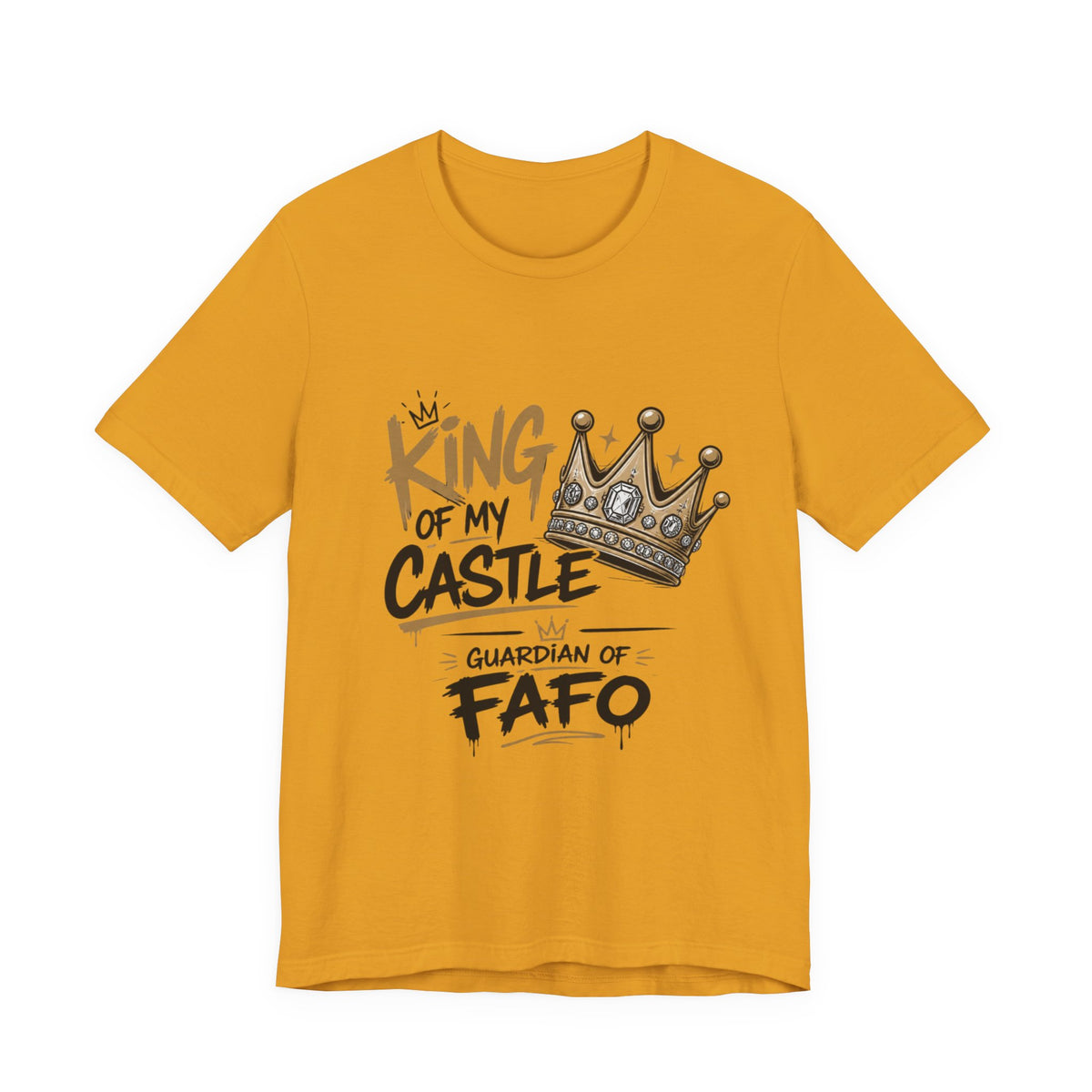 King of the Castle Tee – Retro Crown Graphic Short Sleeve Shirt