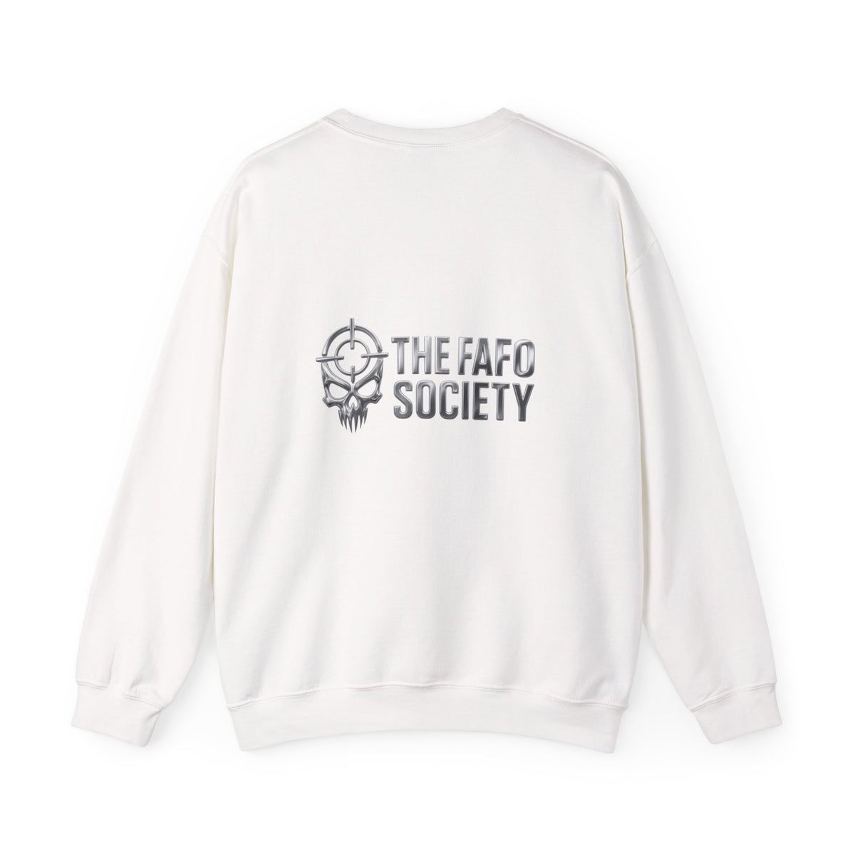 Bunny Soldier Crewneck Sweatshirt — Blue Cartoon Bunny with Rifle (The FAFO Society)
