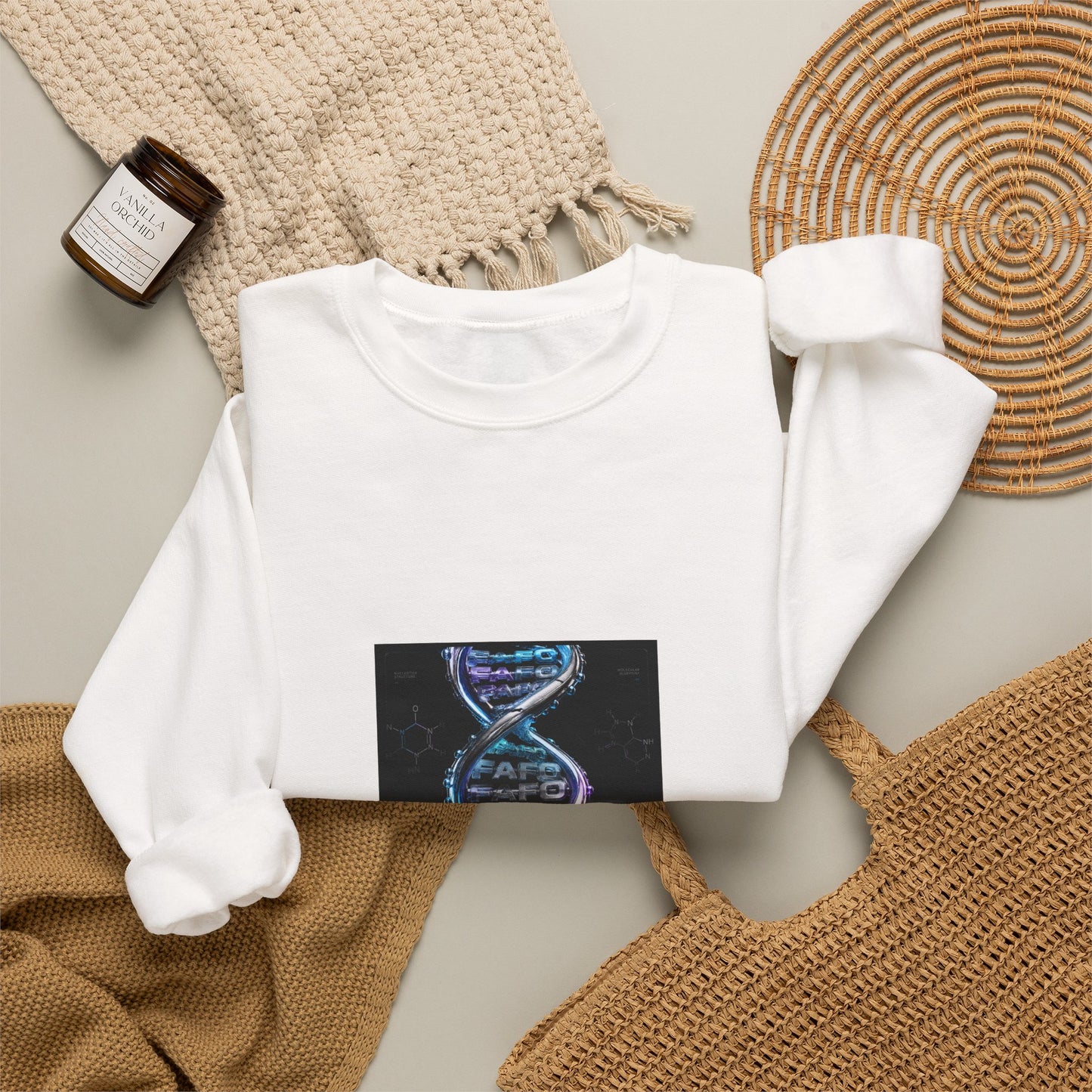 DNA Strand Graphic Sweatshirt — Paleo Ancestry Science Crewneck