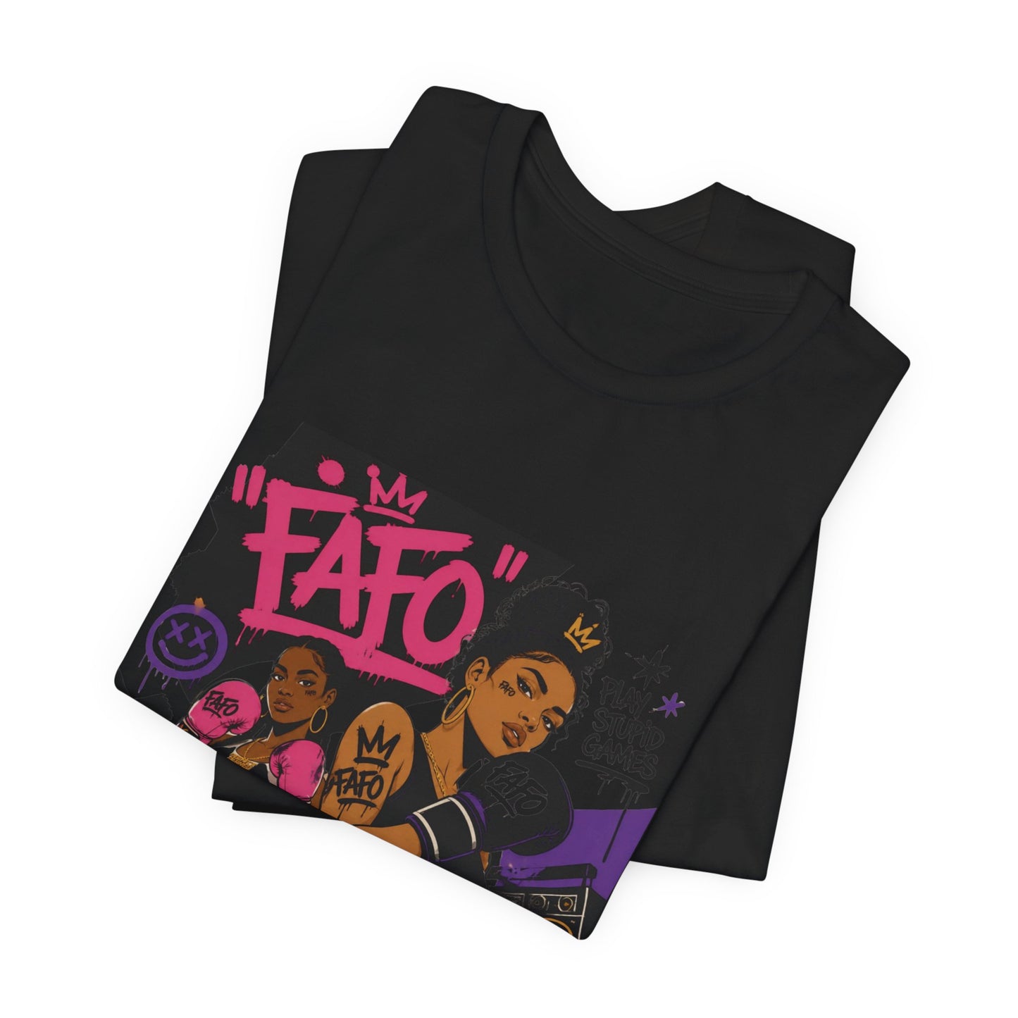 White Tee — 'Fate' Anime-Style Graphic T-Shirt