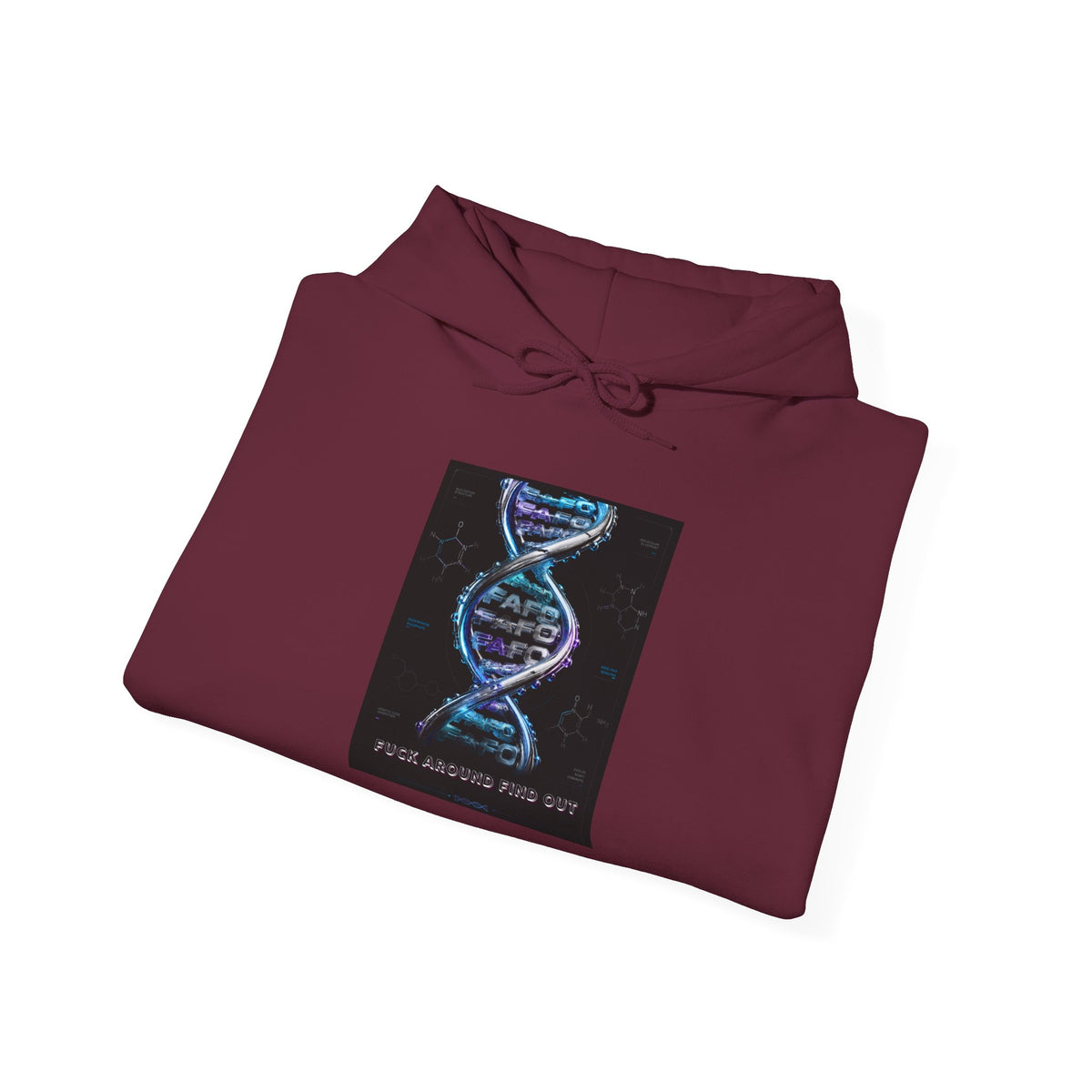 Hoodie — DNA Spiral Graphic "The FaFo Society" Back Logo