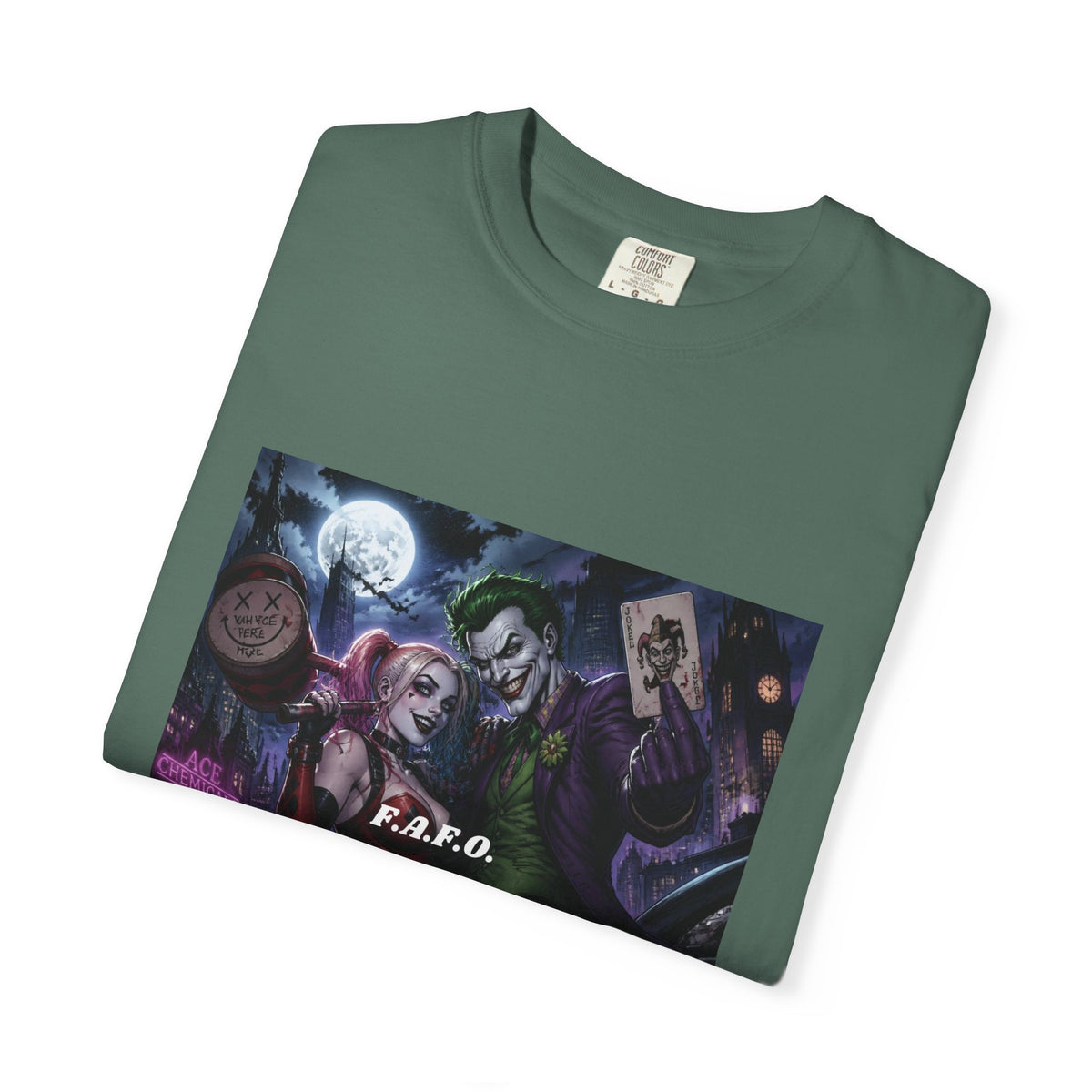 Graphic T-Shirt — The FAFO Society Joker & Harley Art Print