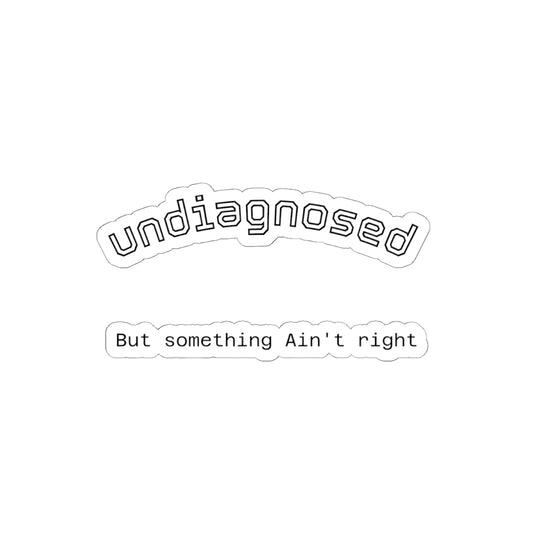 Undiagnosed Sticker Set — 'undiagnosed' & 'But something Ain't right' Kiss-Cut Decal
