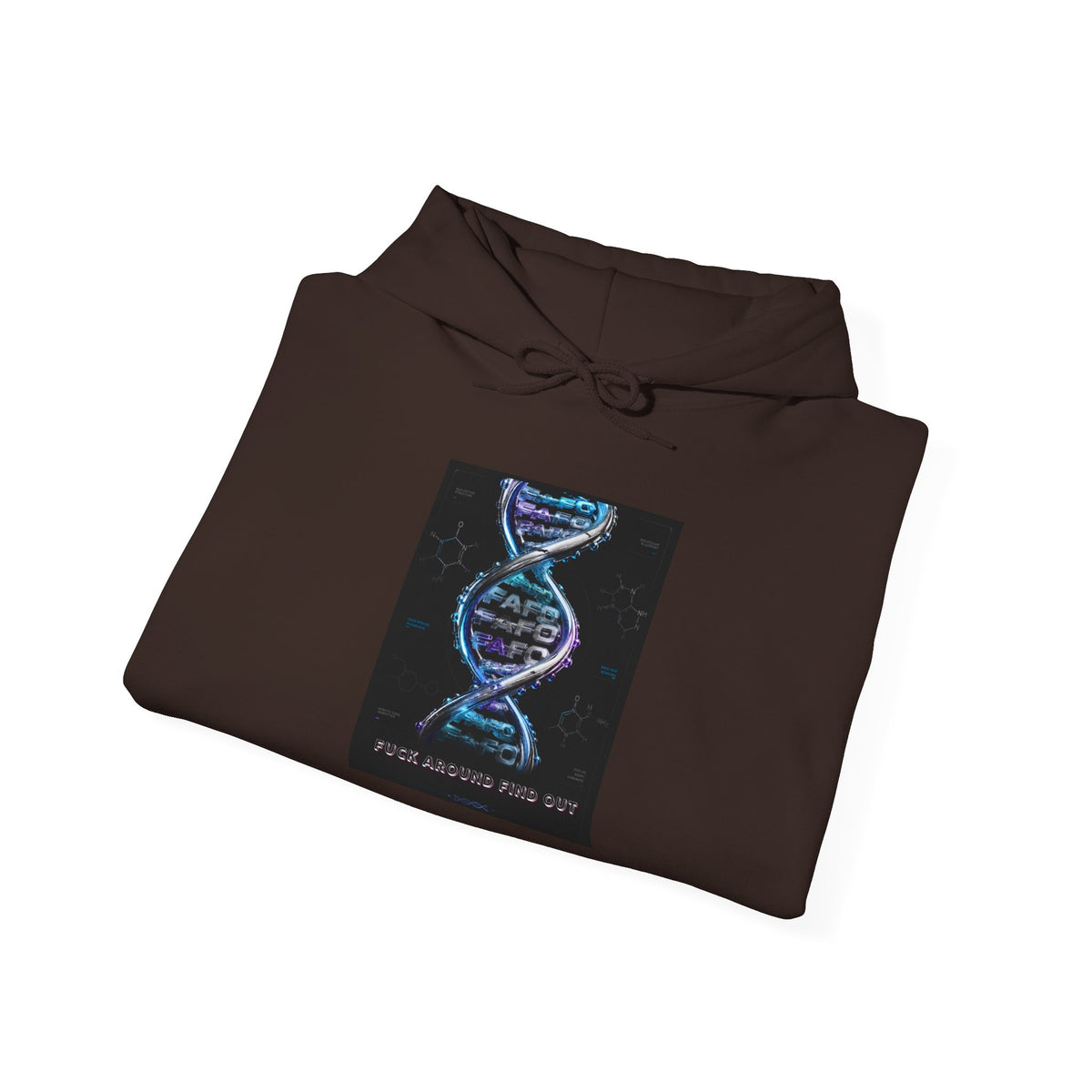 Hoodie — DNA Spiral Graphic "The FaFo Society" Back Logo