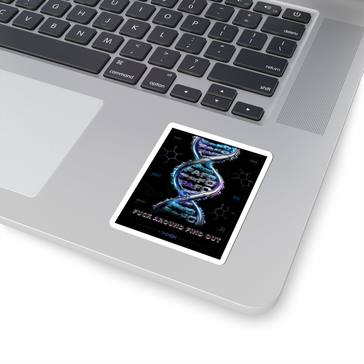 Kiss-Cut Sticker — Neon DNA "Fuck Around Find Out" Graphic