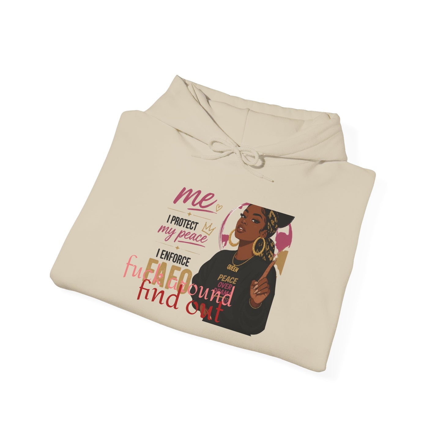 Empowered Woman Hoodie – “Me I Protect My People, I Defend My People” Graphic Sweatshirt