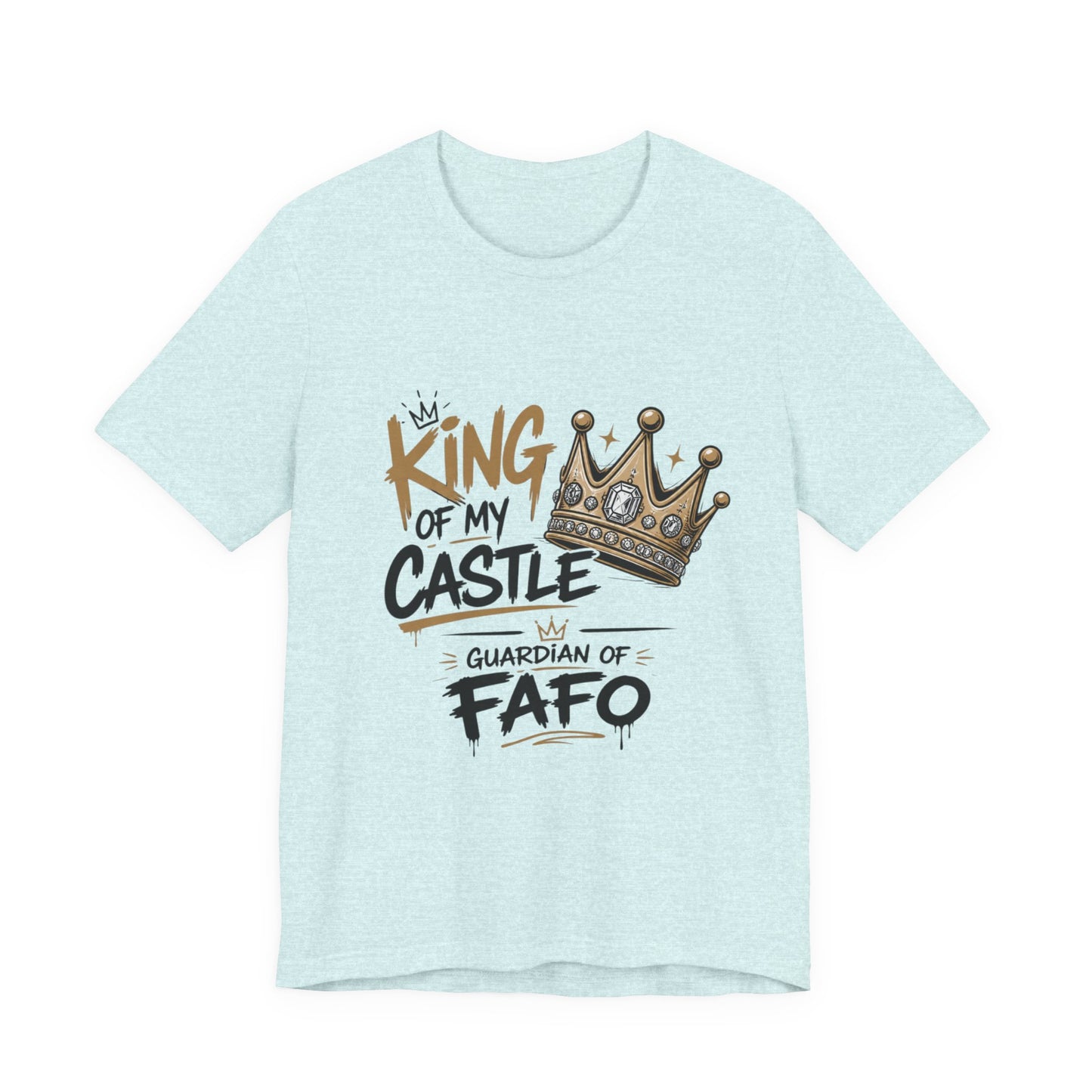 King of the Castle Tee – Retro Crown Graphic Short Sleeve Shirt