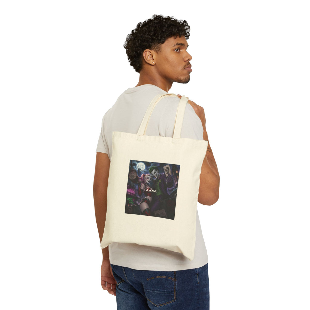 Anime Rock Band Canvas Tote — 'K/DA' Inspired K-Pop Gaming Print