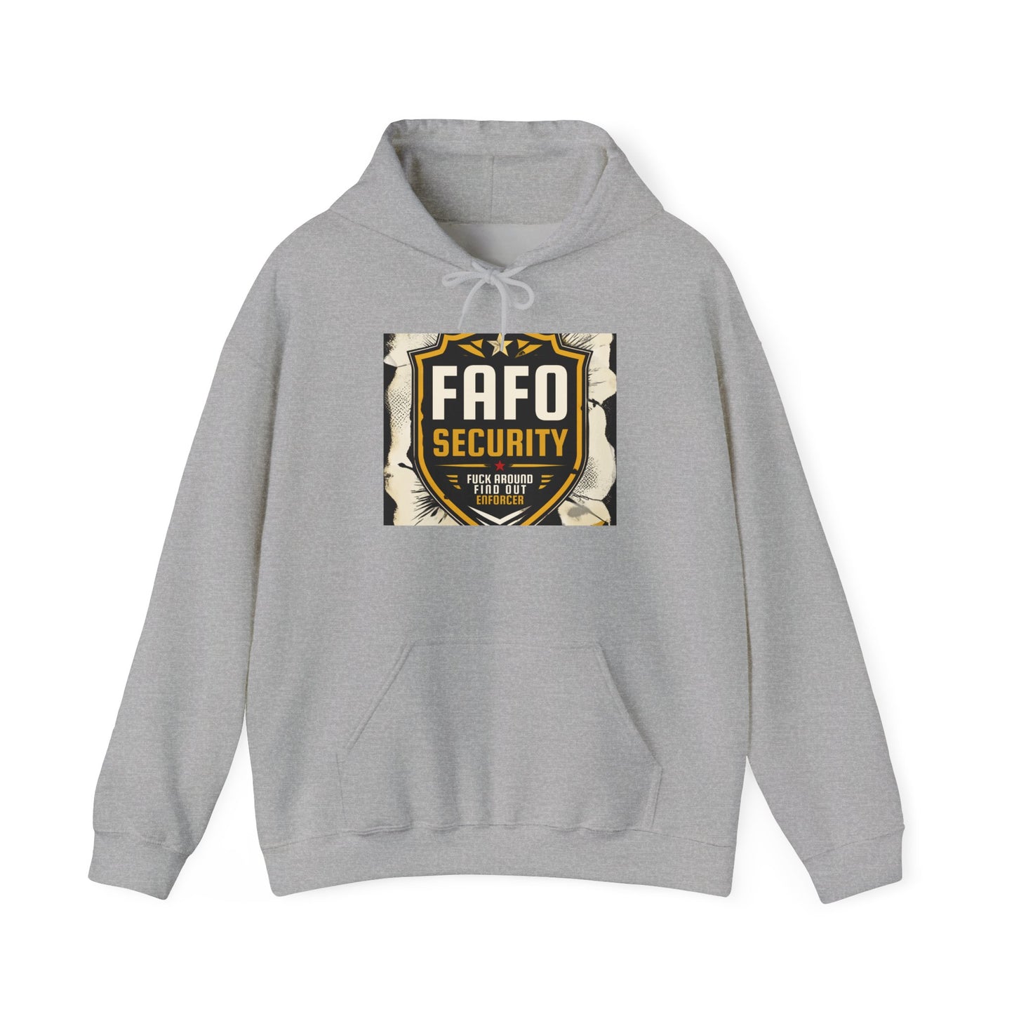 FAFO Security Hoodie – Bold Shield Logo Pullover