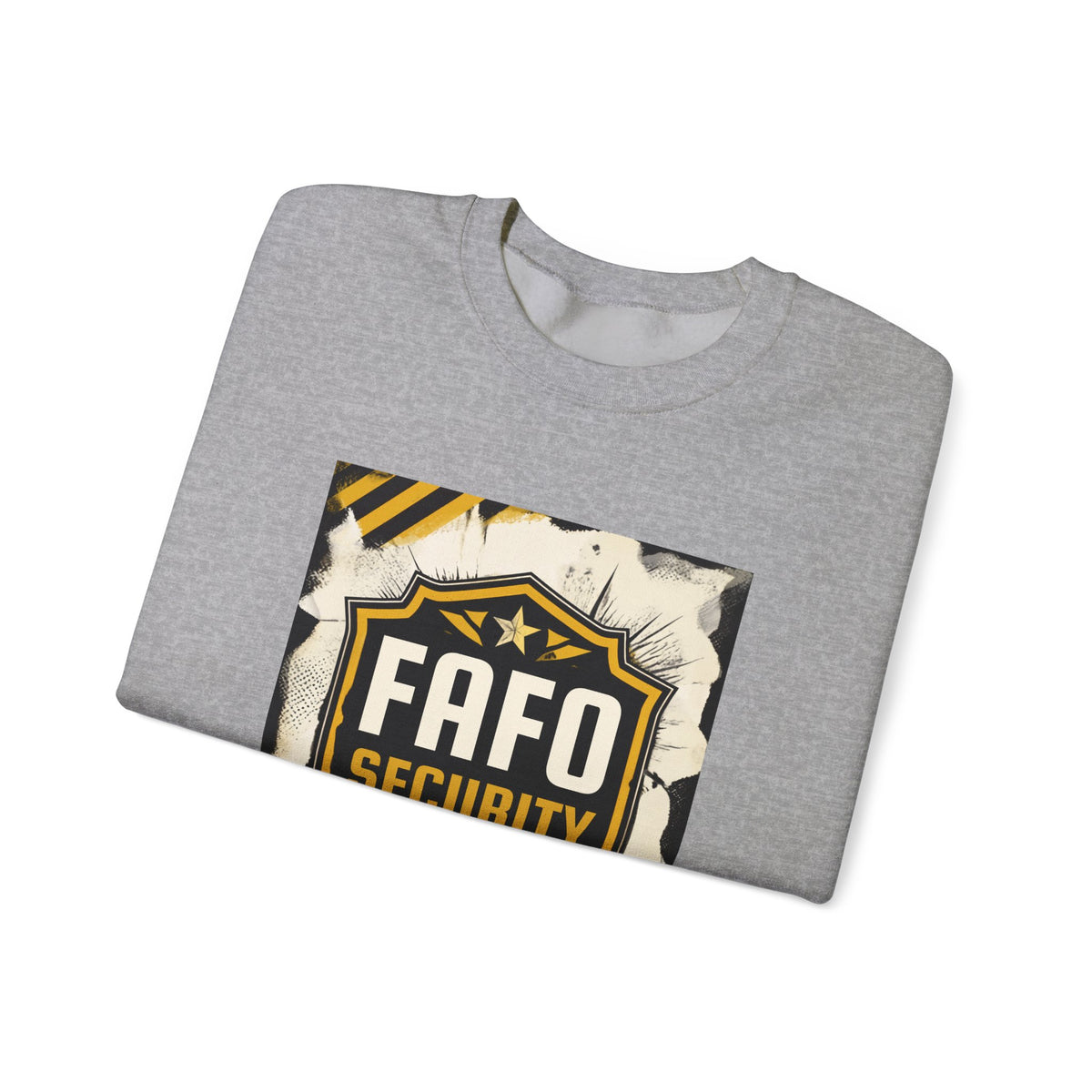 FAFO Security Crewneck Sweatshirt — Bold Badge Graphic Pullover