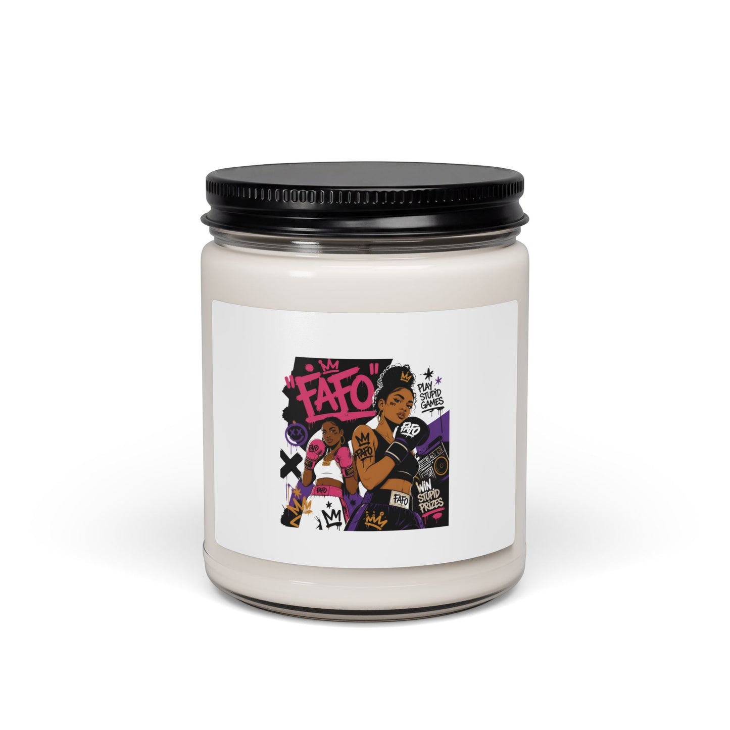 9oz Scented Soy Candle — Empowered Boxer Art Label