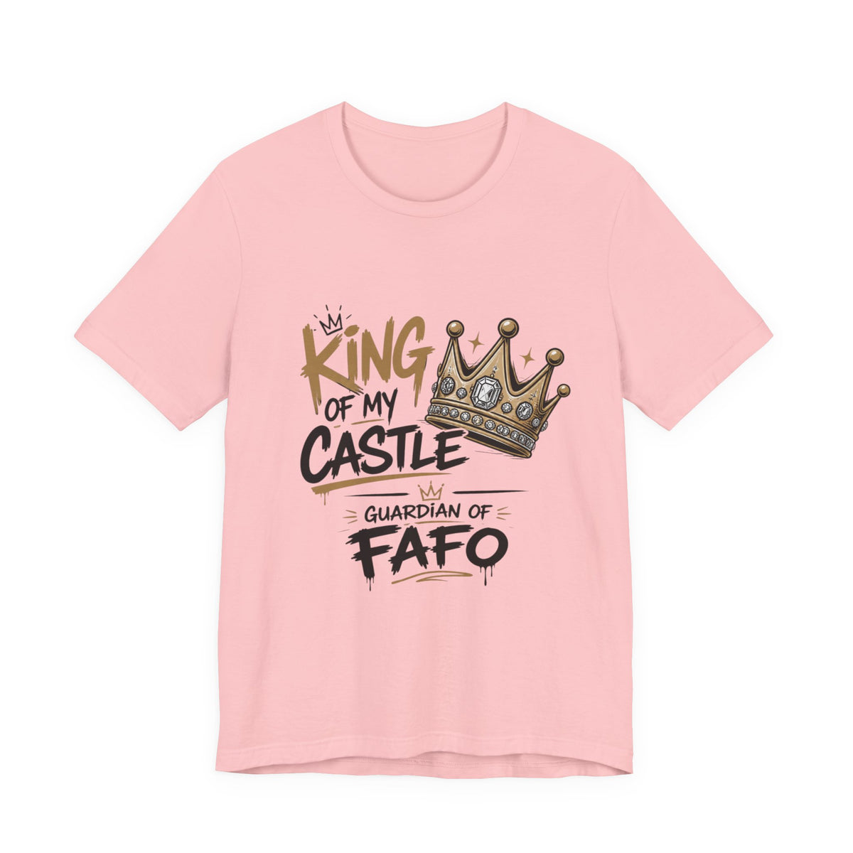 King of the Castle Tee – Retro Crown Graphic Short Sleeve Shirt