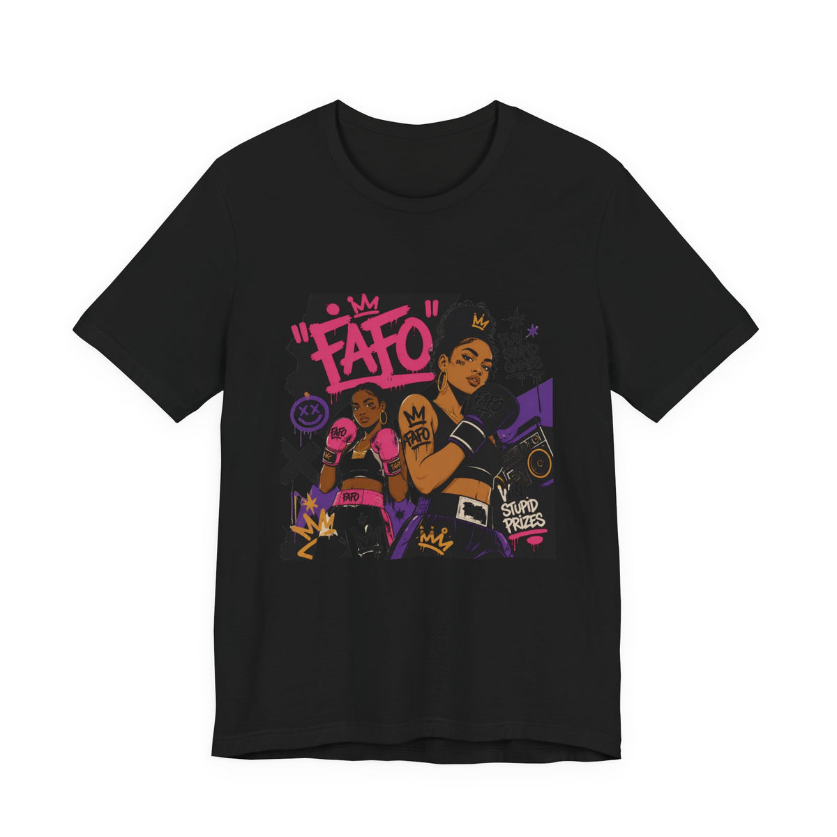 White Tee — 'Fate' Anime-Style Graphic T-Shirt