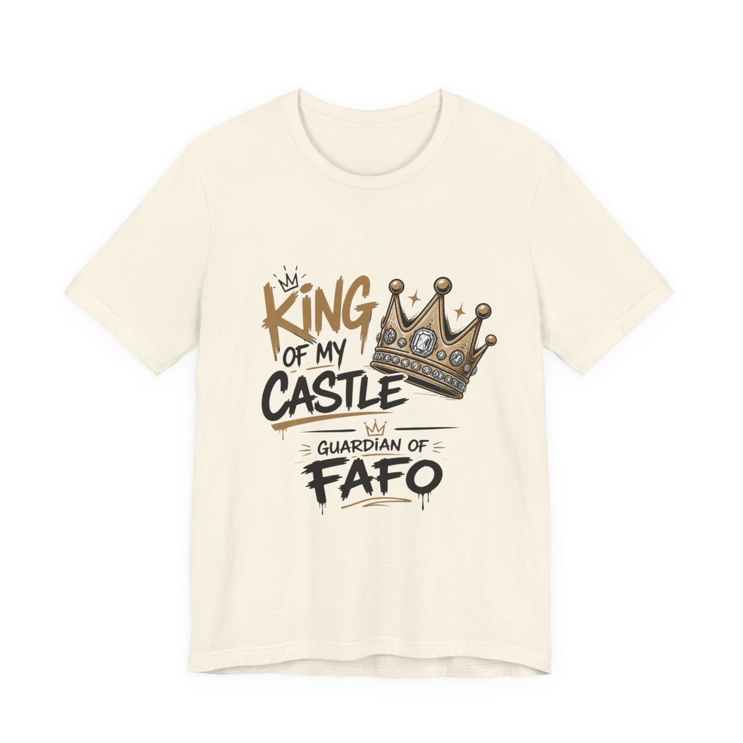 King of the Castle Tee – Retro Crown Graphic Short Sleeve Shirt