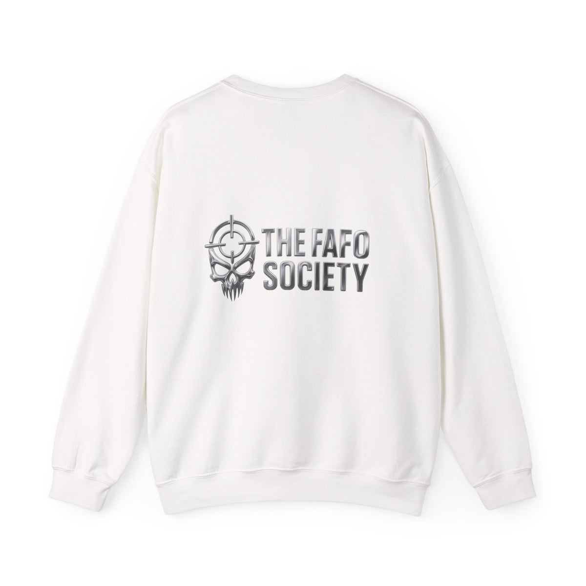 FAFO Society Crewneck Sweatshirt — Raised Fist Chair Graphic
