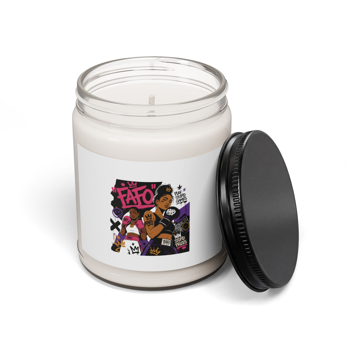 9oz Scented Soy Candle — Empowered Boxer Art Label